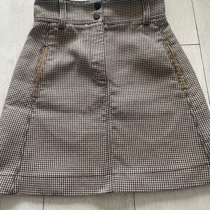 Houndstooth A-Line Skirt